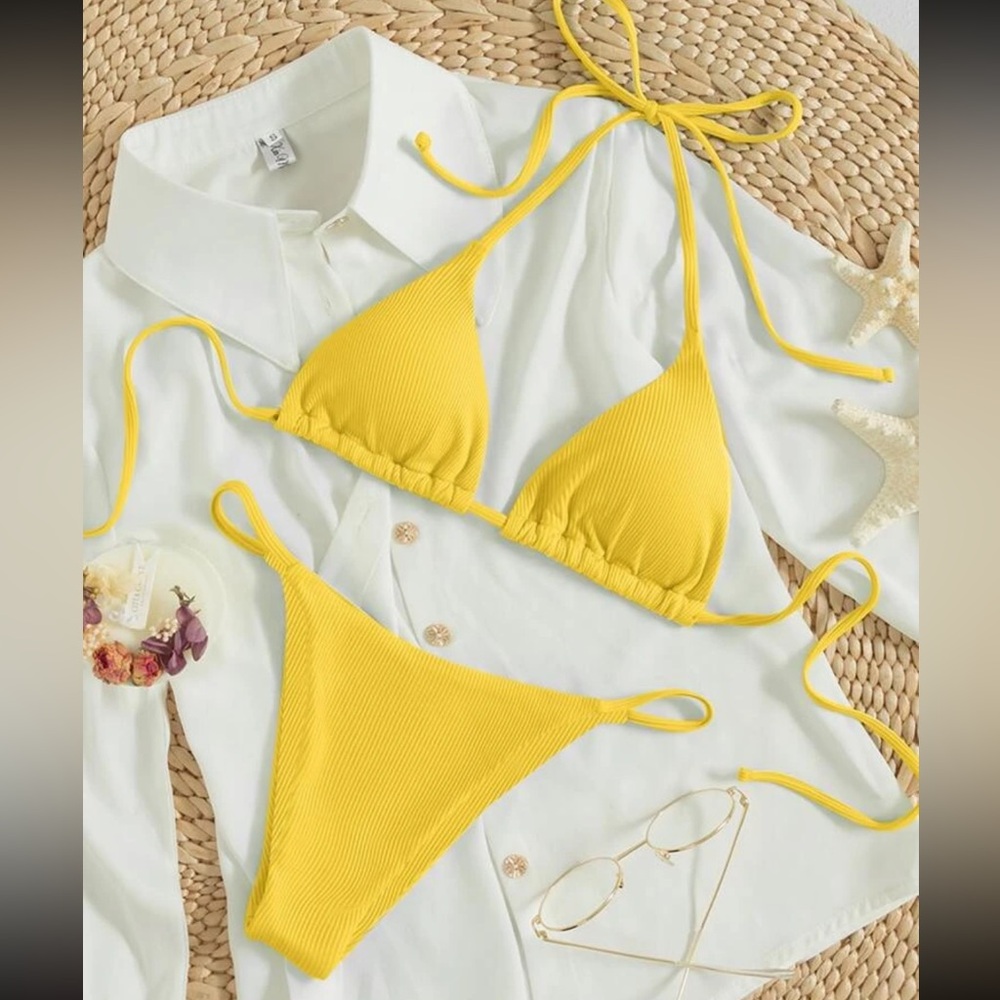 Brand new Never Worn Yellow Bikini Set - size Medium 💛